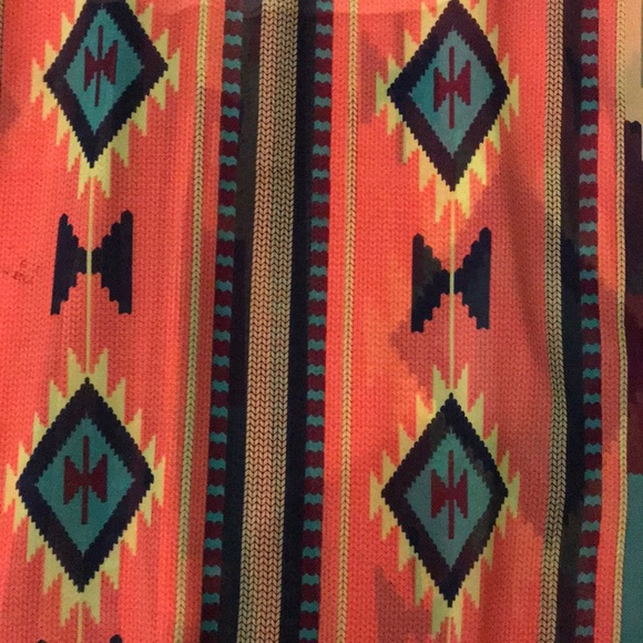 On trend tribal print bright maxi skirt. - Picture 2 of 3